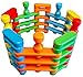 Magz-Bricks 45 piece magnetic building set, magnetic building blocks, consisting of 25 Bricks with 2 magnets, 15 Bricks with 3 magnets, 5 magnetic risers, and a permanent canvas storage bag.