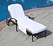 SALBAKOS Cotton Lounge Chair Cover - Super Soft Plush & Highly Absorbent Cotton Terry Towel, Luxury Turkish Cotton Cover for Chaise Patio Lounge Chair, Eco-Friendly | White (34