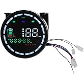 Minho 48V-72V Display Control Panel Digital Speedometer for Electric Scooter Bicycle E-Bike, Round Instrument