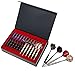 Agirlgle 12 Pack Steel Tip Darts Set 22 Grams with Nonslip Iron Barrel， Aluminum Dart Shafts ， and 4 Style Flights + Darts Sharpener +a Beautiful Gift Box