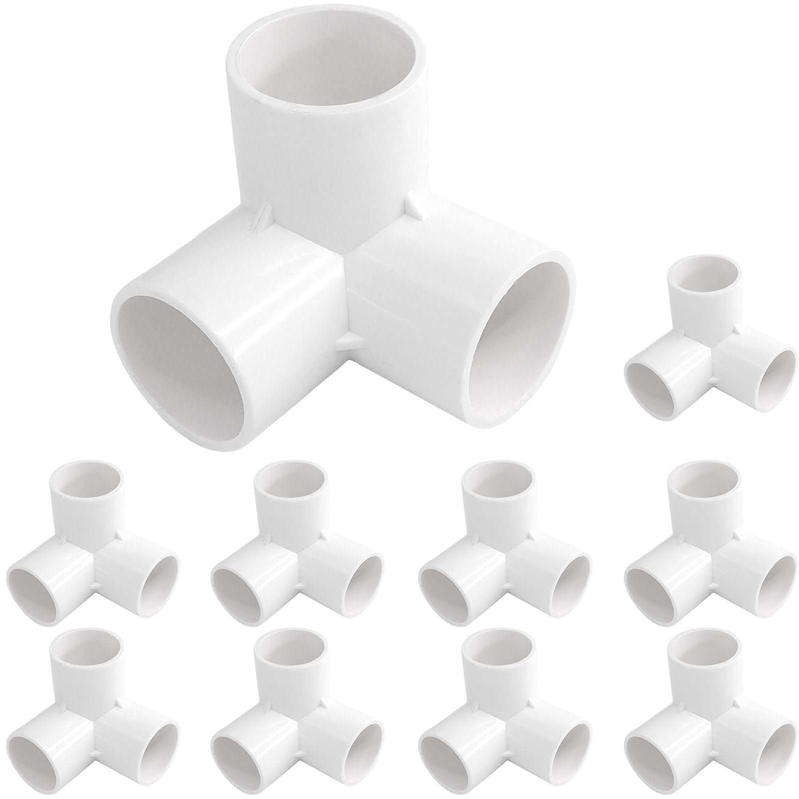 10Pcs 3 Way 32mm PVC Fitting Build Heavy Duty Greenhouse Frame Furniture Connectors