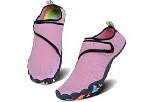 Womens Water Shoes Quick-Dry Aqua Socks Girls Water Sports Shoes Barefoot Beach Swim Shoe Pink