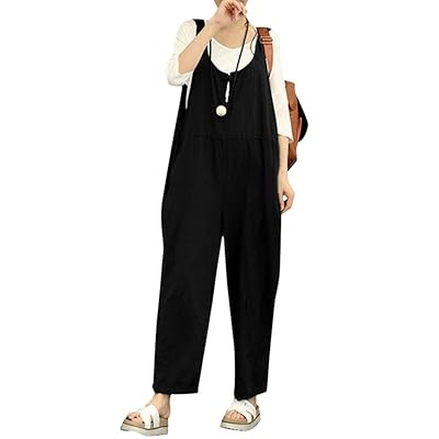 Romacci Women Cotton Linen Baggy Overalls Jumpsuits South Korea Ubuy