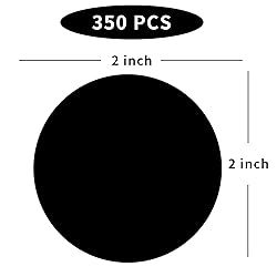 STARLIBOO Black Stickers - 350pcs Dot & Circle