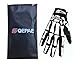 QEPAE Breathable Auto Racing Gloves Anti-Slip Full Finger Gloves for Biking Running Sporting Weightlifting Hunting Shooting Training, Medium, Skeleton Pattern
