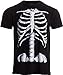 Ann Arbor T-shirt Co. Skeleton Rib Cage, Jumbo Print Novelty Halloween Costume Unisex T-Shirt - Medium - Black
