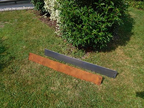 10 x Bordes para césped Acero Corten Acero estrecho 14 cm mähkante ...