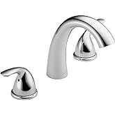 Delta Faucet Roman Tub Faucet - T5722 - Quality Bathroom Fixtures - Comes with Tub Faucet & Handles - Chrome (Valve Sold Sepa