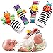 leoyoubei Baby Socks Toys Wrist Rattles and Foot Finders Multicolor 4 pack