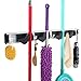 WINOMO Broom Mop Holder Organizer Garage Storage Hooks Wall Mounted 4 Position 5 Hooks for Shelving Ideas