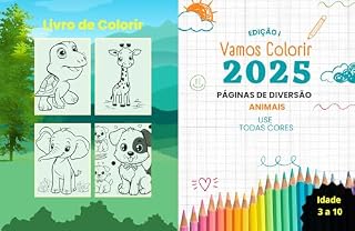 Livro Vamos Colorir páginas de diversão: Animais