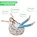Stuffed Animal Storage Bean Bag XXL – 100% Cotton Canvas Plush Toy Organizing Bag, Machine Washable (38”,Flowers) Comfortable & Soft Seat for Nursery | Stylish Chair/Ottoman/Pouf for Boys & Girls