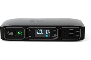 HALO Bolt Air +, Portable Vehicle Jump Starter with Air Compressor, Power Bank with Digital Display Charges Multiple Devices, Bolt Air+ AC Inverter