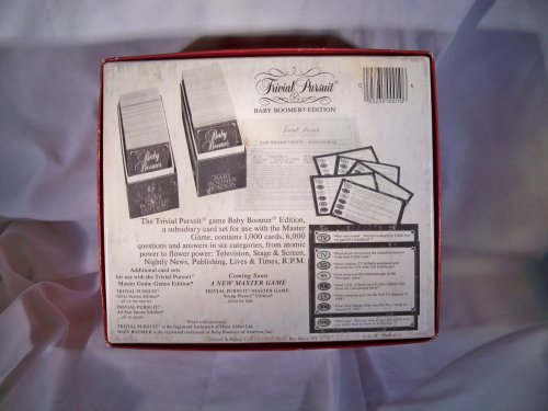 Trivial Pursuit Baby Boomer Edition Subsidiary Card Set For Use With the Master Game - Genus Edition