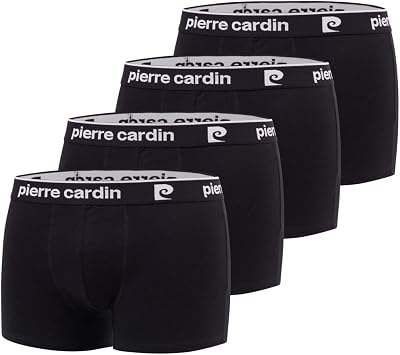 Mutande Boxer Uomo Cotone, Set da 4, Nero B2 (L)