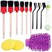 JANYUN 13 Pcs Auto Detailing Brush Set for Cleaning Car Motorcycle Automotive Cleaning Wheels, Dashboard, Interior, Exterior, Leather, Air Vents, Emblems