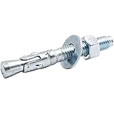 Horiznext 3/8" x 3 inch Wedge Anchor, Fastener for Cement and Concrete only, Heavy Duty zinc-Plated Carbon Steel Screw Bolt n