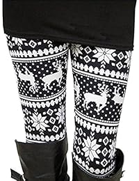 Womens Ultra Soft Brushed Christmas Leggings Pants Ankle Length,XS-3XL