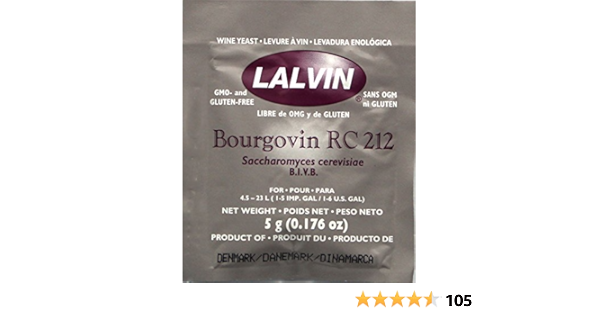 Amazon Com Lalvin Bourgovin Rc 212 Wine Yeast 5 Grams 5 Pack Grocery Gourmet Food