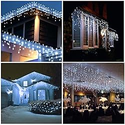 Toodour Icicle Christmas Lights, 432 LED 35.4ft 8