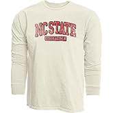 Blue 84 NCAA Unisex-Adult NCAA Officially Licensed Long Sleeve T-Shirt Ivory Dyed Ringspun Vintage