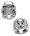 FUNRUN JEWELRY 2 PCS Stainless Steel Ring for Men Teens Skull Biker Ring (8)