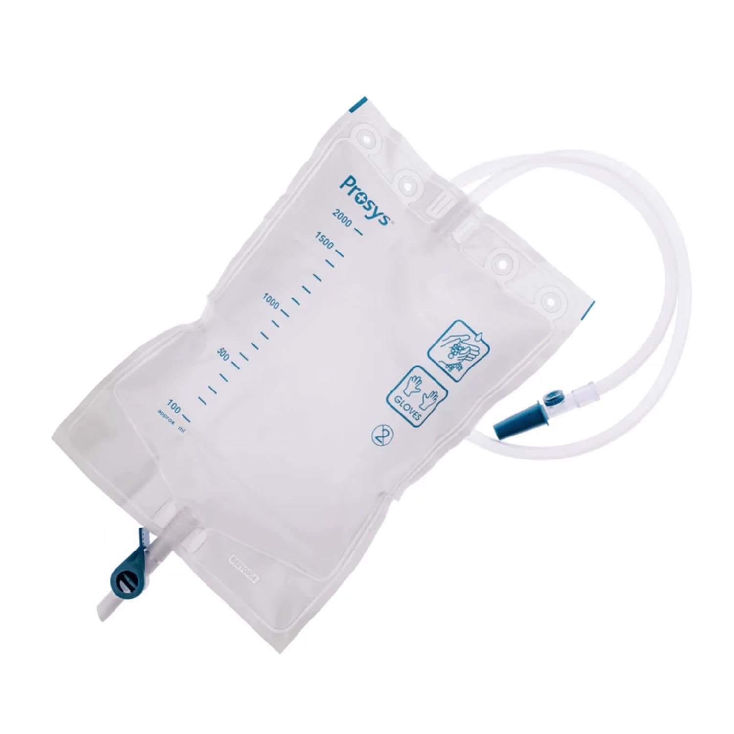 Prosys Urine Drainage Bag (drainble Bed Bags/Night Bags with tap) - 2 Litre (x10)