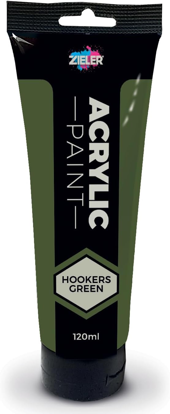 Zieler 120ml Acrylic Paint Hookers Green Premium Art Paint