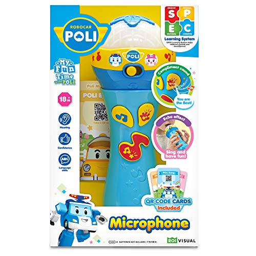 Robocar Poli Microphone Echo Mic for Toddlers, Kids Pretend Play
