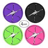 Alritz Earphone Earbud Holder Case, Soft Silicone Cable Winder Tangle-free Earbud Cord Storage Box for AirPods, Earphones and Earbuds (4 Pack #02)