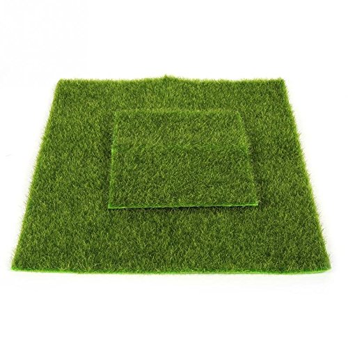 Gold Happy Synthetic Artificial Grass DIY micro landscaping mini gardening props Mat Turf Lawn Garden Micro Landscape Ornament Home Decor - Thumbnail 2