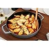 STAUB Cast Iron Sauté Pan, Chistera Lid, Round, 3.7 L, Black, 33 x 31 x 9.5 cm