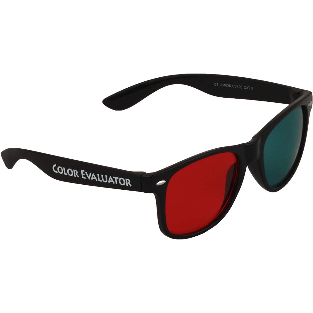 Cottage Mills Color Evaluator Glasses - Red & Green Lenses - Cover or Close One Eye to See Your Projects Color Value (Gray Scale) and Get The Right Contrasts - 1 Pack