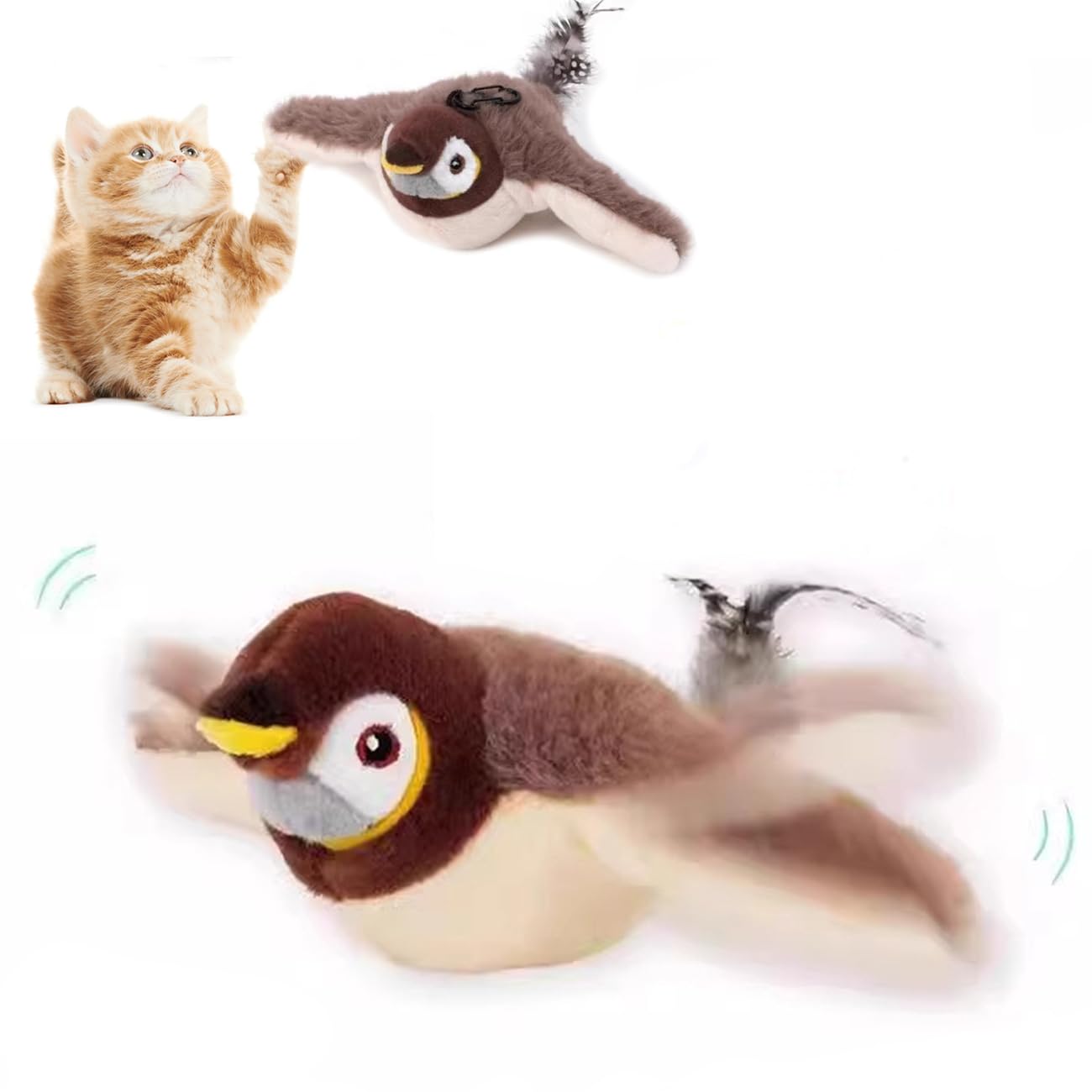 猫 おもちゃ 鳥 電動 鳥のおもちゃ USB充電 鳥のおもちゃ猫 飛ぶ タッチ起動 猫電動おもちゃ ペット猫用鳥おもちゃ 猫 おもちゃ 鳥 色鮮やか 鳥電動おもちゃ モード調整可能 水洗い可能 猫用おもちゃ ぬいぐるみ玩具 屋内猫用シミュレーション鳥インタラクテ ン猫のおもちゃィブ猫おもちゃ の商品画像
