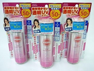 Amazon Co Jp コーセーコスメポート サンカット 日やけ止め透明スプレー ピュアシャボンの香り Spf50 Pa 50g お買い得3個セット ビューティー