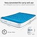 Lunvon Queen Size Self Inflatable Pad Camping Air Mattress Blow Up Bed with Built-in Pillow Anti-Leakage Raised Airbed with Rechargeable Pump for Home, Guest, Height 10