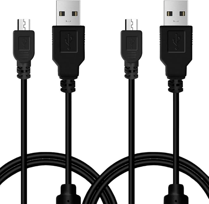 2 Pack tpfoon PS3 Controller Ladegerät Ladekabel Sync Kordel, 3 m 10 ft Mini USB Aufladen und