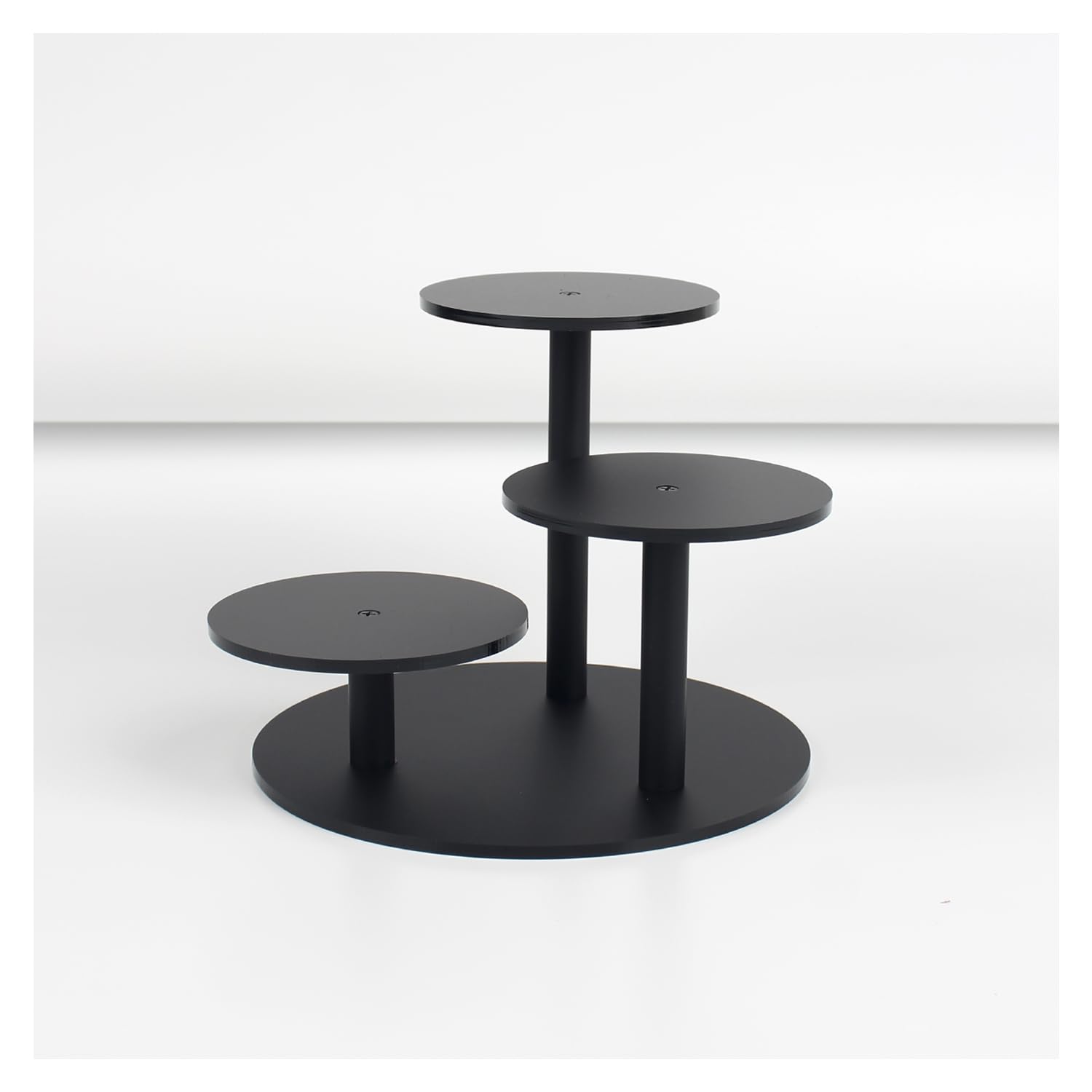 Photo 1 of **PARTIAL SET/check clerk comments**
YQUQAQN Frosted Acrylic Table Display Stand for Figure Small Display Risers Black for Succulent Plants 3 Tier Round Risers for Decor 1 Pack