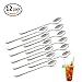CHESEY Long Ice Tea Spoons Set of 12 Stainless Steel for Ice Cream, Tea, Coffee, or Dessert, 7 and 1/2 inches