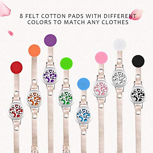 Jack & Rose for Women, Essential Oil Diffuser Bracelet, Tree of Life Jewelry Aromatherapy Bracelets Leather Band with 8… - Image 3