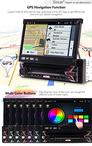 7inch Android 9.0 Capacitive Touchscreen Car Stereo GPS Navigation Quad Core 1GB 16GB Single 1 Din DVD CD Radio Bluetooth 4.0 WiFi 4G Mirror Link Steering Wheel Control with Wireless Reversing Camera