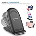 Cubevit Foldable 10W Fast Wireless Charger, [3 Coils] Qi Fast Wireless Charging Pad Stand for Galaxy Note 9/8/5 S9/S9+ S8/S8+ S7/S7 Edge, Standard Charge for Apple iPhone Xs MAX/XR/XS/X/8 (Black)