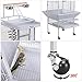 Yaheetech 61-inch Wrought Iron Select Large Bird Cages Include Bungee Rope for African Grey Parrots Cockatiels Sun Parakeets Conure Lovebirds Budgies Finches Play Top Bird Cage with Stand, Whitethumb 3