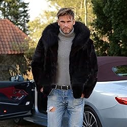 MOKIWI Men Thermal Faux Fur Coat Fleece Super Warm