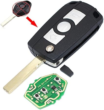 Amazon Com Ecusells Folding Flip Remote Key Fob For Bmw Z3 Z4 X3 X5 E36 3 5 7 525i 330i With Hu92 Blade Car Electronics