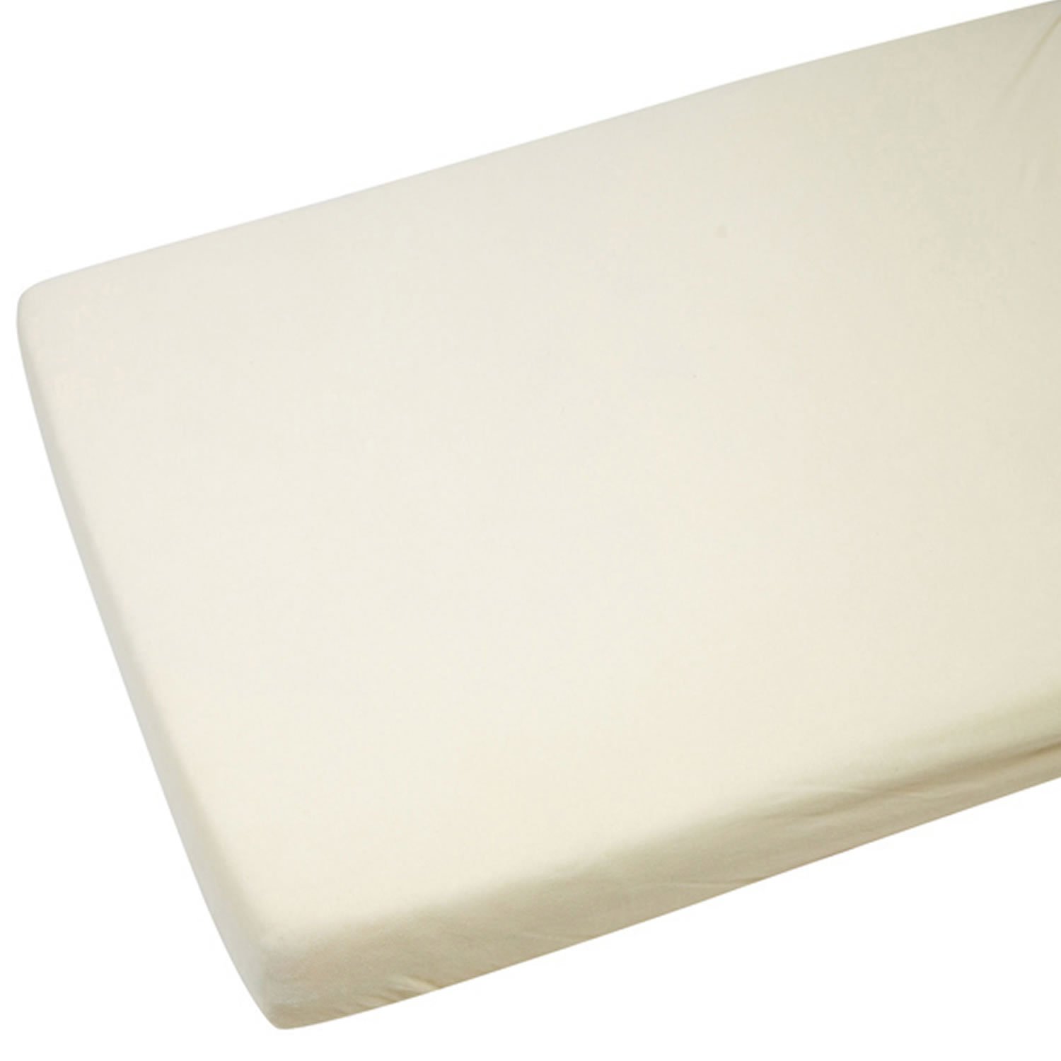 2x Cot Bed 100% Cotton Jersey Fitted Sheets 140 X 70 Cm Cream