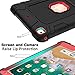 DONWELL Compatible iPad 6th 5th Generation Case, iPad 9.7 inch 2018/2017 Shockproof Defender Protective Cover with Kickstand for iPad 5 iPad 6 Model A1823 A1822 A1893 (Type1- Black/Red)