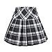 Urban CoCo Women's Elastic Waist Tartan Pleated School Skirt