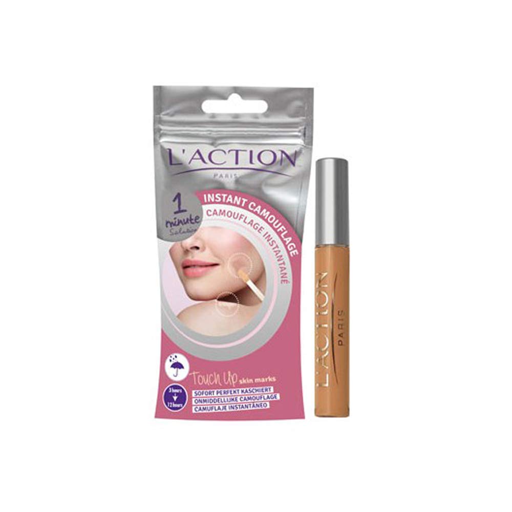 L'Action Paris Instant Camouflage, Conceals Dark Marks and Blemishes, Instant Touch Up, Hides the Appearances of Birthmarks and Scars, Buildable Coverage, Fair Beige 10g