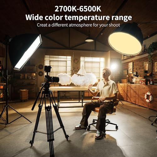 ZHIYUN MOLUS B100 Luz de Video LED COB de 100W [Oficial] 2700K-6500K CRI 96+ TLCI 96+ 20600 Lux/1M Control de Aplicación 13 Efectos de Escena Montura Bowens Iluminación Continua Silenciosa para Luz de